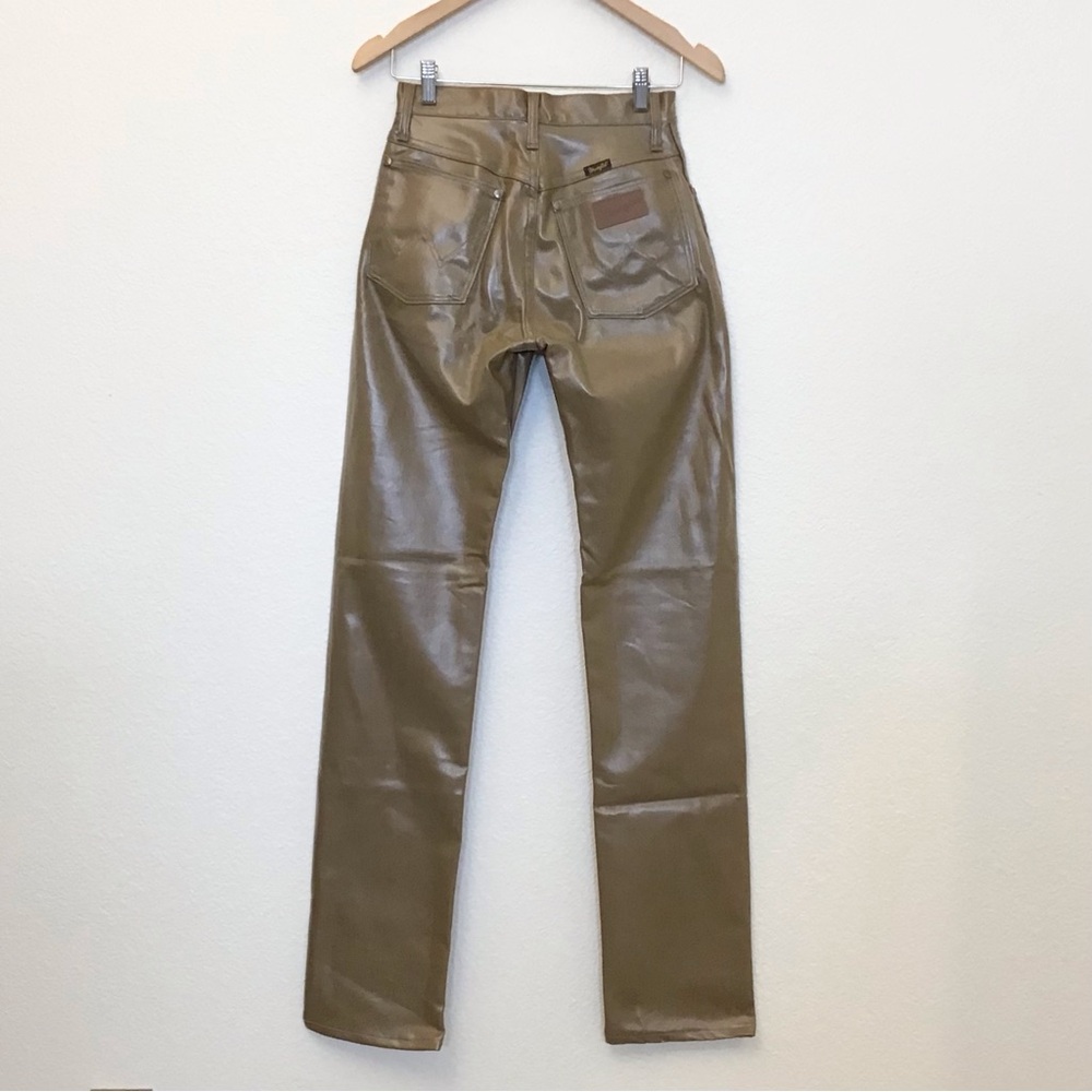 Wrangler Vintage 25 x 36 Coated High-Rise Gold/Beige Women’s Jeans Made In USA - Picture 4 of 12